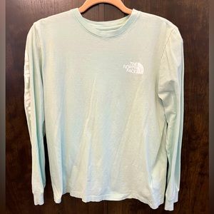 Mint Northface Longsleeve T-shirt Medium with sleeve details